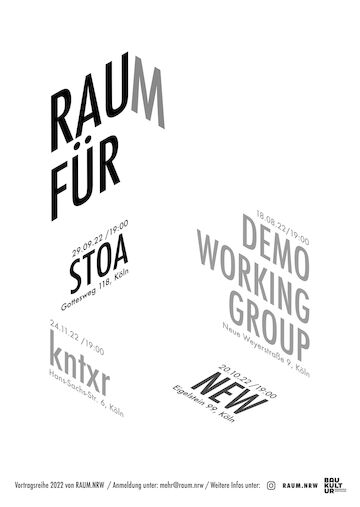 Plakat der Vortragsreihe mehr Raum für.. von raum.nrw. Foto: raum.nrw