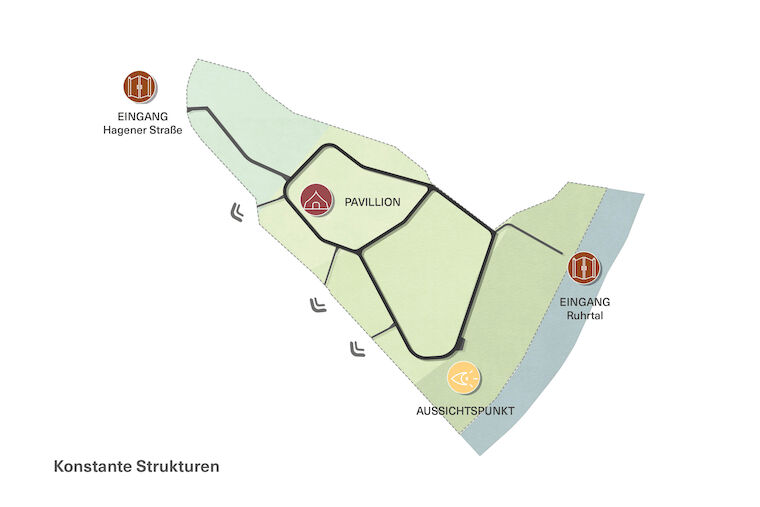 Eine Illustration des zukünftigen Klimagartens in Schwerte. Visualisierung: Förder Landschaftsarchitekten