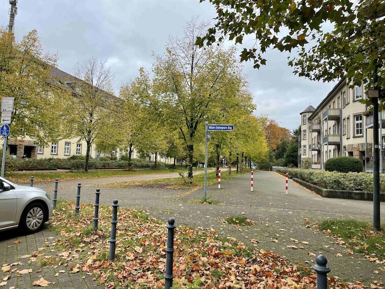 Das neue Quartier besteht aus Bestands- und Neubauten. Foto: Fenna Tinnefeld