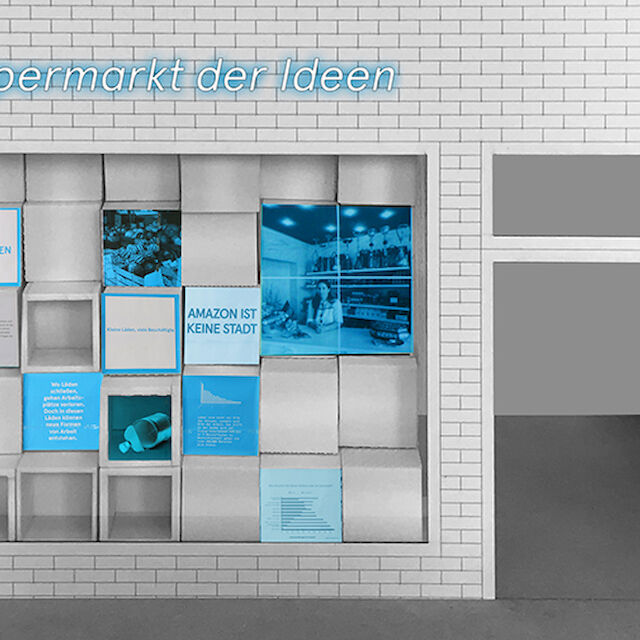Arbeitsmodell der Schaufensterausstellung.